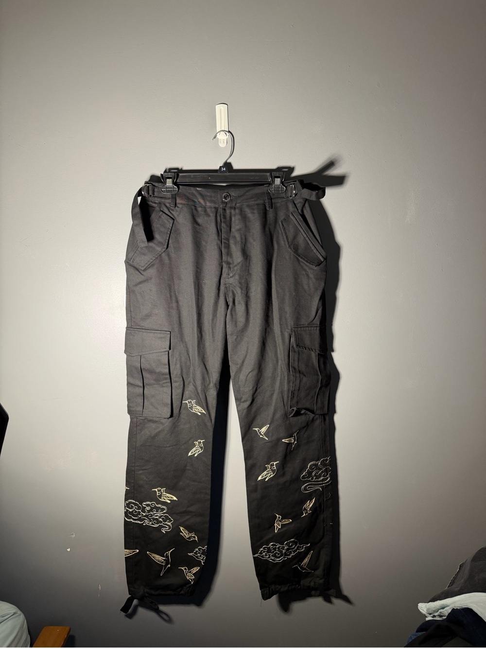 Maniere De Voir Birds and Clouds Cargo Pants Size 8 - Picture 2 of 6